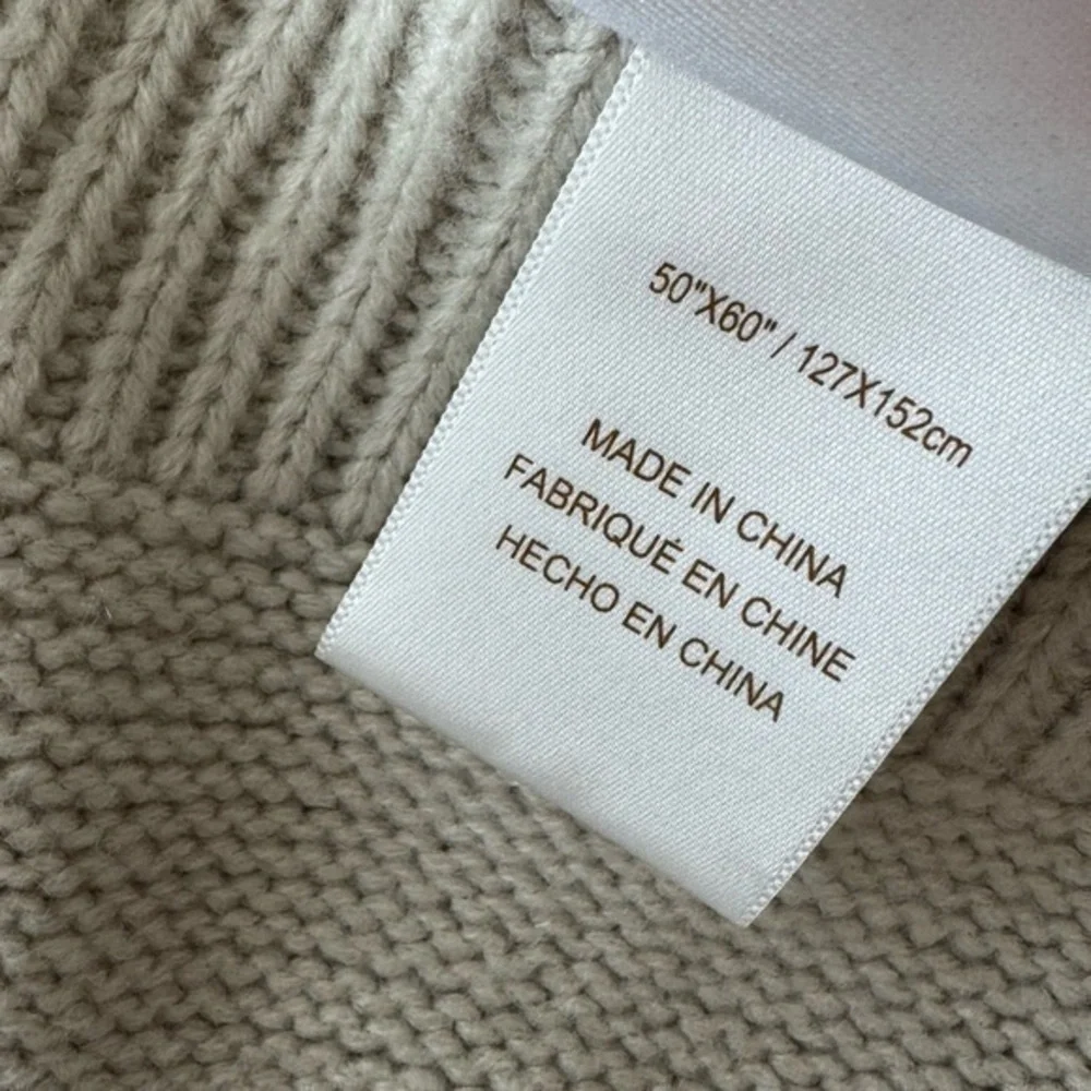 Pottery‎ Barn Teen x Emily Meritt Anchor Pillow & Throw Blanket 50” x 60”